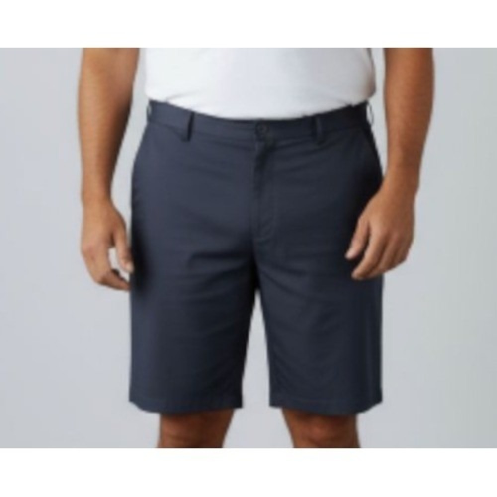 Savane Mens Flat Front Shorts Black Size 42 Polyester Casual Golf